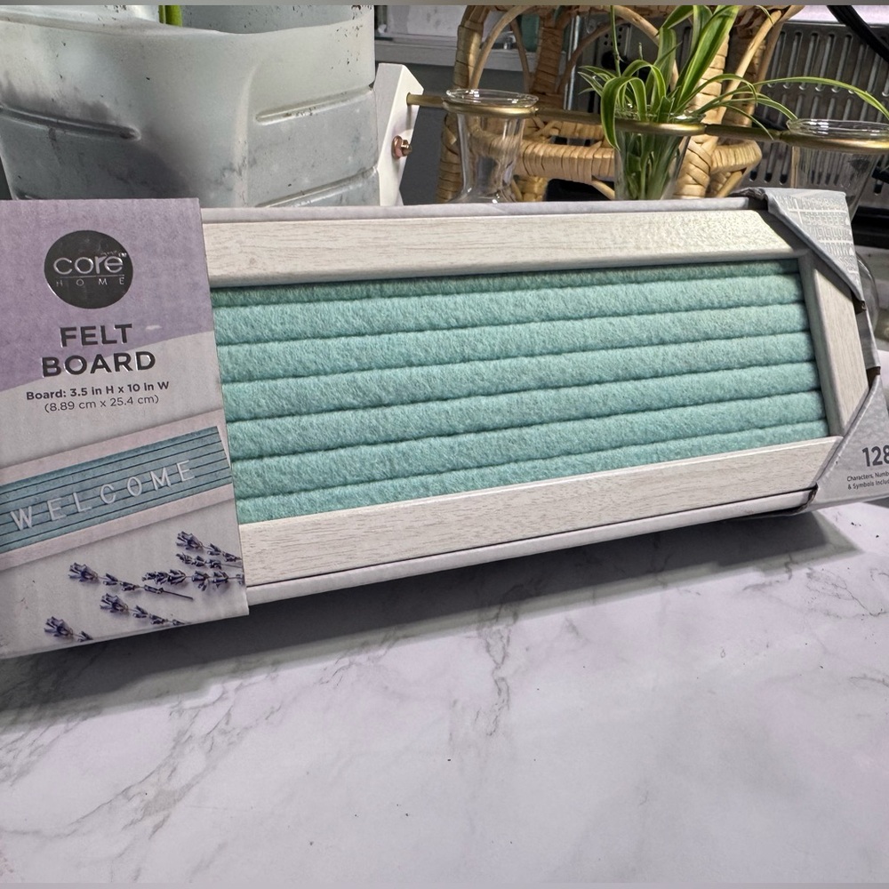 Aqua Felt Letter Board - Aqua/White